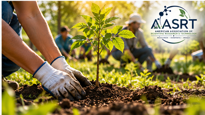 Close-up of hands planting a young tree (illustrative photo)